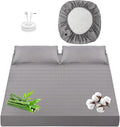 Queen Size Grounding Sheet, Earthing Fitted Bed Sheet with 50% Bamboo Viscose, 45% Organic Cotton, 5% Silver Fiber for Deep Sleep & Anxiety Relief