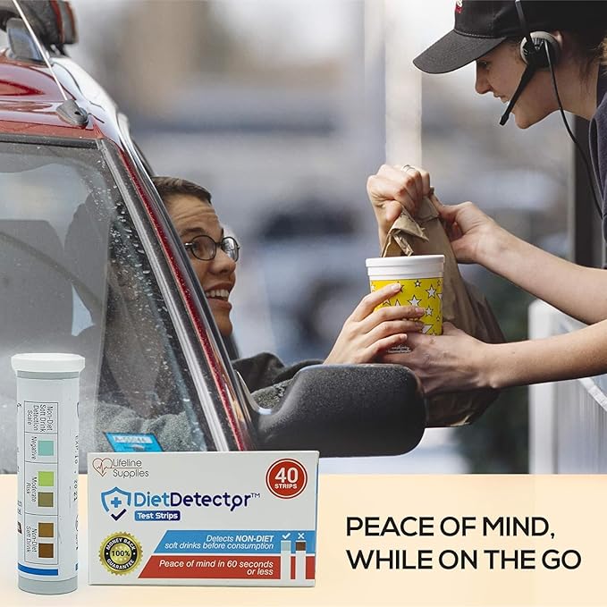 DietDetector Strips - Detects Non-Diet Soft Drinks Before Accidental Consumption - A Must Have for Diabetics and the Health Conscious - 40 DietDetector Test Strips