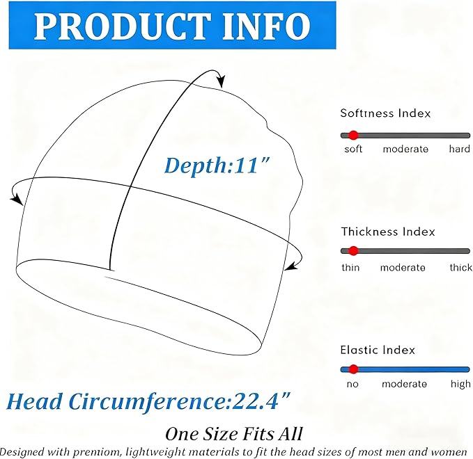 Amradield Faraday Silver Fiber Skull Hat Elasticity Cotton Beanies Slouch Cap Shielding RF Radiation Knit Cap Blocking Signal