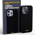 WAVEBLOCK EMF Protection Silicone iPhone Case, Radiation Blocker Cell Phone Case, 5G Shield Reduction, Lightweight, USA Patented and Tested in FCC Lab, iPhone 15 Pro Black