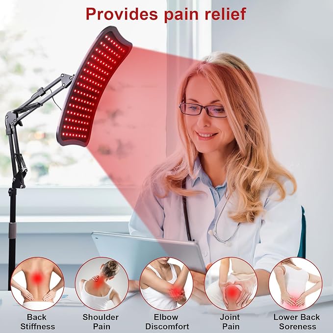 Red Light Therapy for Body and Face, 3 in 1 660nm & 850nm Red Light Panel Infrared Light Therapy Lamp with Remote Control, Goggles and Stable Stand, Ideal Gifts for Women Wife Mom Sister Girlfriend
