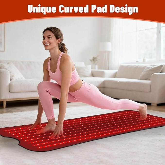 Red Light Therapy Mat for Body, 60''x 24'' Red Light Therapy Pad with Controller, 540pcs 2 in 1 LEDs (660nm & 850nm), Adjustable Timer & Intensity