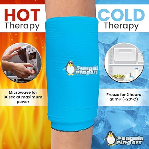 Elbow and Ankle Ice Pack for Injuries Reusable, Cold Warm Compression Sleeves for Arm, Ankle and Foot Pain Relief for Men, Women, Girls and Boys Tennis Elbow, Tendonitis, Non-Toxic, Latex Free