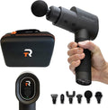 Pro Massage Gun, Deep-Tissue Massage Gun for Athletes, Percussion Massage Device, Cordless Rechargeable (Black)
