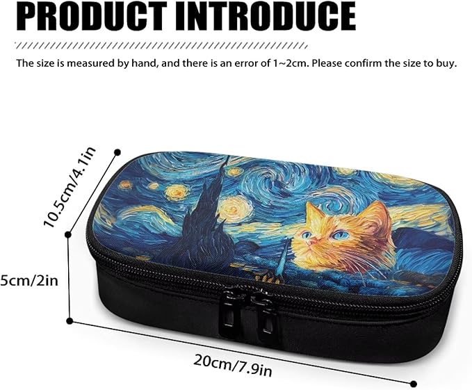 Starry Night Cat Diabetic Supplies Bag Carrying Case Organizer for Diabetes Testing Kit, Blood Glucose Monitor Kit, Meter, Test Strips, Lancets, Insulin Cooler Travel Case Daily Life