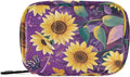 Purple Flower Sunflower Pill Organizer Box Case Container Weekly Travel Daily 7 Day Pill Dispenser Sorter Vitamin Holder Medication Medicine Organizer Case for Purse Small Compact Portable Cute