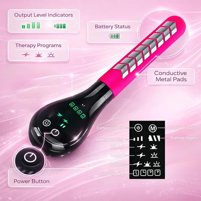 Bladder Support Device, Pelvic Floor Training Wand, Pelvic Floor Exercise Device that Helps Reduce leaks and Enhance a Tighter, More Toned Pelvic Muscle Feeling (Pink)
