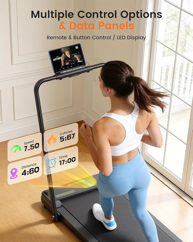 ANCHEER Walking Pad Treadmill with Foot Massage, Versatile Dual-Sided Walking Pad with Incline and Handle Bar, 3.5HP Foldable Treadmill for Home/Office/Apartment, 0.6-7.5MPH