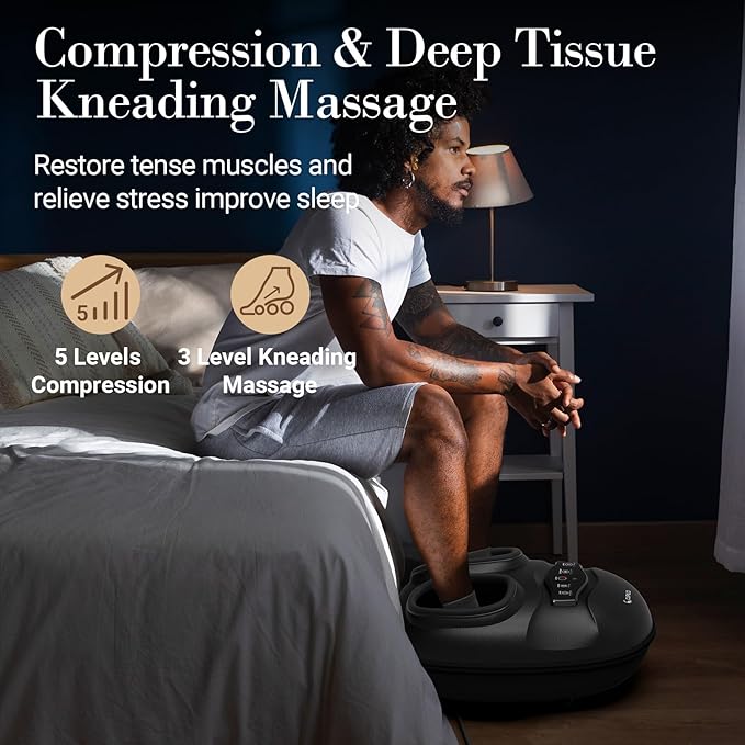 Foot Massager for Neuropathy Pain Relief - [2026 New Version] Deep Kneading Feet Massager with App Control for Plantar Fasciitis, Foot Massager with Heat Kneading, Gifts for Women Men