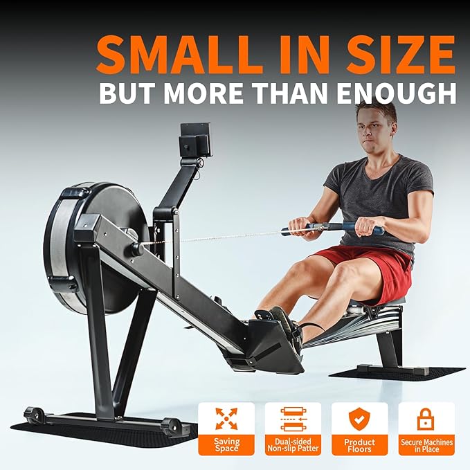 2 Pack Double Non-Slip Workout Mat for Ellipse Leg Exerciser, 23.6" × 11.8" 0.2" Thick Ellipse Machine Mat, Exercise Mats for Under Desk Ellipticals