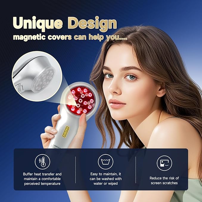 Infrared Red Light Therapy for Pet, Ariysah Cold Laser Therapy Device with Magnetic Cover, Home Handheld Light Therapy Device, Suitable for Body Pain Relief, Gifts for the Elderly(3*808nm+13*650nm)