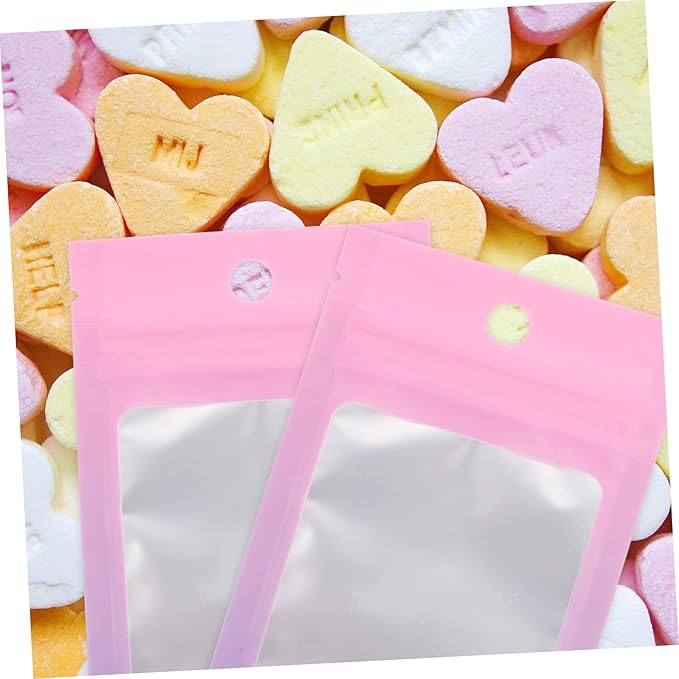 minkissy 100pcs Jewelry Pouches Small Sealing Bags Compact Storage for Jewelry Accessories Reusable Portable Sealing Pouches Drawstring