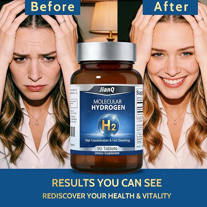 Hydrogen Water Tablets - Molecular Hydrogen Tablets for Drinking Water, Unflavored 12 PPM H2 Tabs with Magnesium - 90 Fast-Dissolve Tabs for Energy, Focus & Antioxidant Support