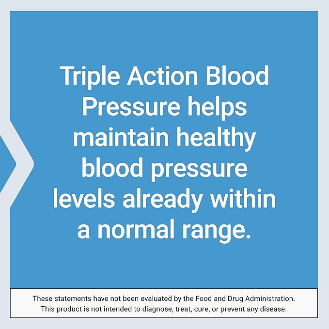 Life Extension Triple Action Blood Pressure, Heart Health Supplement, quercetin, stevia Extract, melatonin, Morning and Night Support, Gluten-Free, Non-GMO, Vegetarian, 60 Tablets