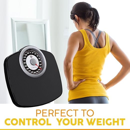 Zeno A25 Scales for Body Weight - Up to 400 LB - New - 5.3" Dial on 12.4" x 10.2" Platform - Anti-Skid Rubber Surface - Bathroom Scale Analog - Durable with 20-Year Assurance