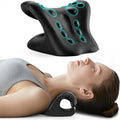 Neck Stretcher and Cervical Traction Device, Relaxer for TMJ Pain and Shoulder Pain Relief, Cervical Traction Device Pillow, Spine and Neck Corrector(Black)