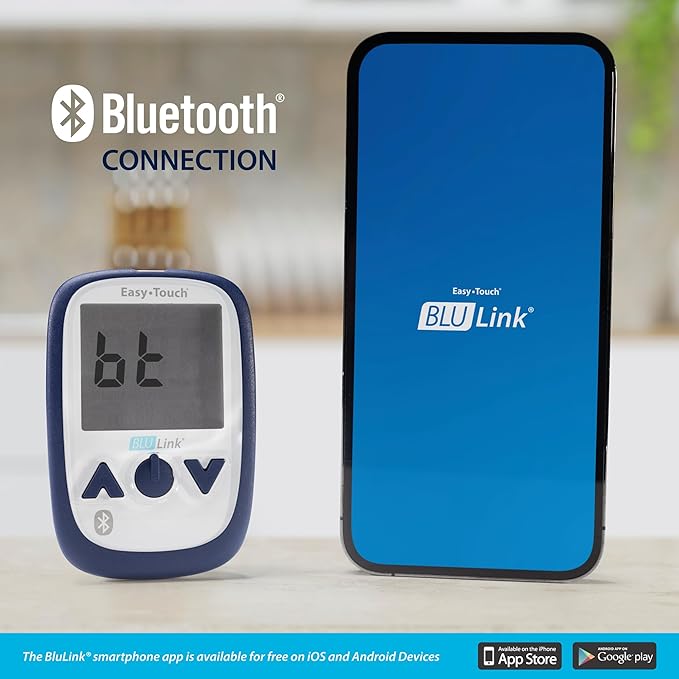 BluLink Diabetic Test Strips by Easy Touch, 100 Count, Compatible with BluLink Blood Glucose Monitor System
