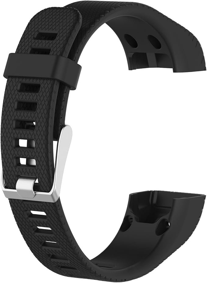 TenCloud Strap Compatible with Vivosmart HR+ Bands Replacement Striped Sport Straps with Tool Kits for Garmin vívosmart HR Plus Tracker (Black)