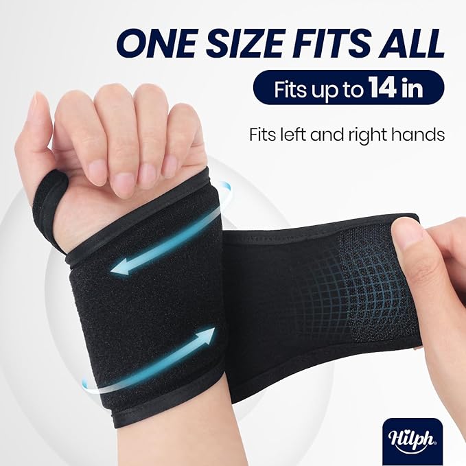 Hilph Wrist Ice Pack Wrap, Soft Gel Ice Pack for Wrist & Hand Pain Relief, Hot & Cold Compress for Carpal Tunnel, Mommy Wrist, Hand Injuries, Tendonitis, Arthritis, Surgery Recovery