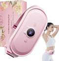 Portable Heating Pad for Period Cramps Relief Vibrating Menstrual Heating Belt for Women, 5000mAh with 7 Heat Levels and 7 Modes for Menstrual, Pain Relief for Back & Stomach - Pink