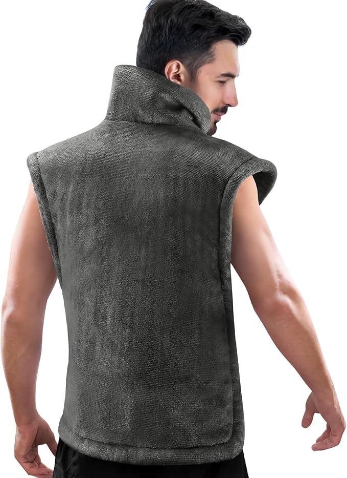 RENPHO King Size Heating Pad for Back, Mothers Day Gifts for Mom Wife & Birthday Gifts for Men, FSA Eligible, 24"x37" XL Large Weighted Electric Heat Pad for Neck and Shoulders, ETL Certified, Gray