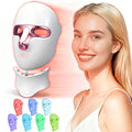 Red Light Therapy Mask for Face & Neck, LED Infrared Light Therapy Device,USB-C Rechargeable,Skin Rejuvenation & Anti-Aging,Infrared Lights Masks for Home Working Travel Yoga Sleep
