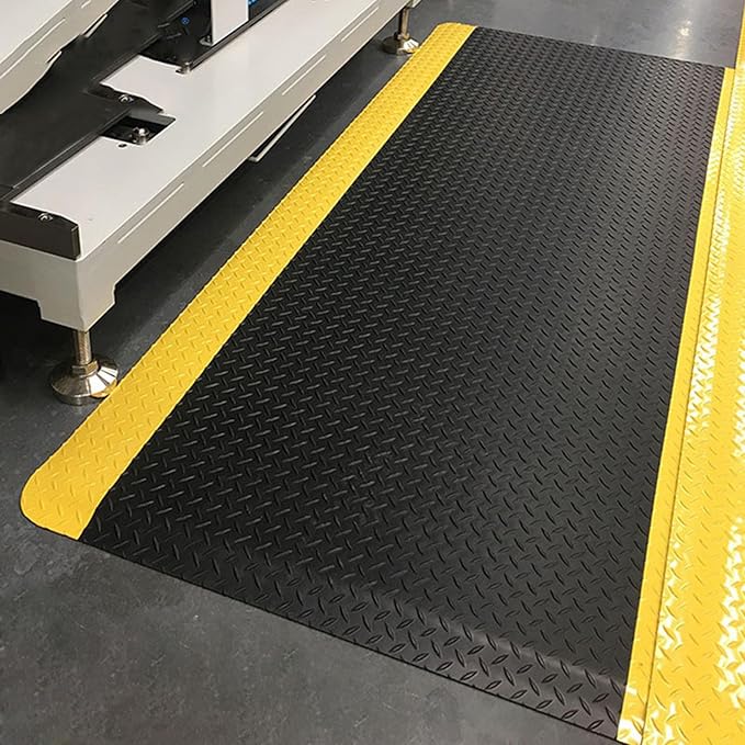 Anti Fatigue Mats Industrial 3' x 6' 15/16" Thick Thick Ergonomic Standing Mat Commercial Kitchen Mat Heavy Duty Diamond Plate Cushioned Shop Floor Mats Helps Relieve Back and Leg Soreness