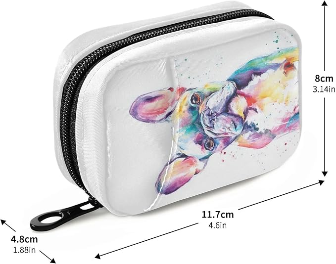 Plaaee Weekly Pill Organizer 7 Day French Bulldog Dog Portable Pill Box Case Medicine Organizer Pill Container with Zipper for Travel Family Business Camping
