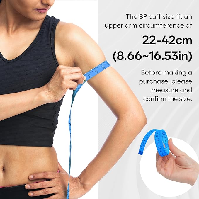 Easy@Home Blood Pressure Monitor: Accurate Cuff Automatic Blood Pressure Monitor with Free App MyHeartPal - 3 Color Backlit Display 8.7”-16.5” Large Cuff, Not Bluetooth EBP-095 Black