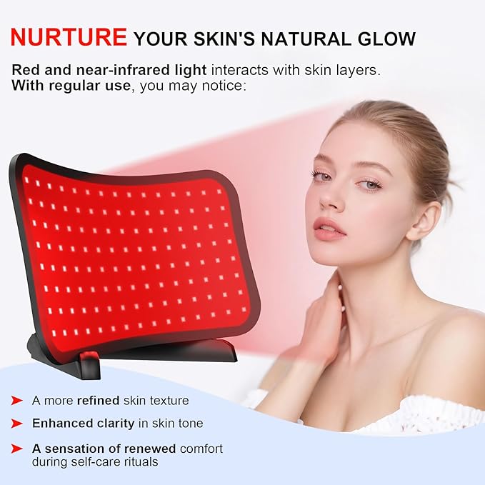 Red Light Therapy for Body, Red Light Therapy for Face and Body with 660nm/850nm Dual Wavelength Touchscreen & Remote Control,Adjustable Stand/Desktop Mount,Infrared Light Device for Skin Health