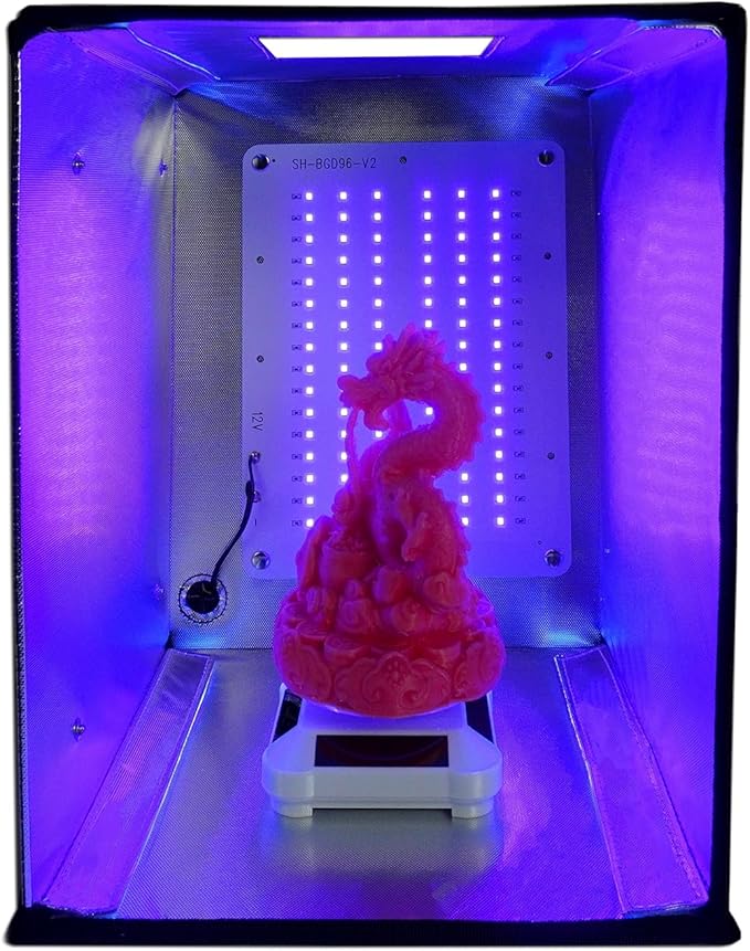 Upgrade UV Resin Curing Box with Adjustable Brightness 48W 395nm UV Curing Light Smart Time Control UV Cure Station DIY Curing Enclosure for SLA/DLP/LCD 3D Printer Solidify Photosensitive Resin