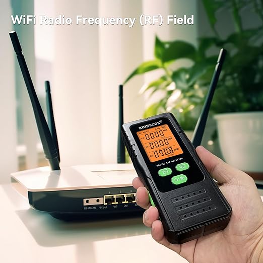 EMF Detector – 3-in-1 Electromagnetic Radiation Meter for AC Magnetic, AC Electric & Microwave Fields – Handheld EMF Reader for Home, Office & Smart Meters, Ideal for Non-Professional Users