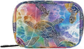 Colorful Watercolor Sea Turtles Cute Pill Organizer Weekly Travel Pill Box 7 Day Large Capacity Pill Dispenser Case with 8 Pill Container Daily Pill Box Organizer Vitamin Holder Pill Bottle Or