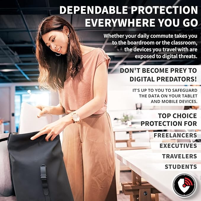 Mission Darkness FreeRoam Faraday Backpack // Stylish Bag with Durable Water-resistant Exterior, RF Blocking Liner, Padded Laptop Compartment, Device Isolation, Anti-tracking, EMF Shielding
