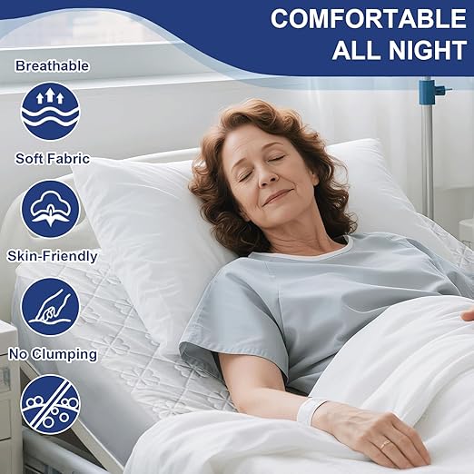 1 Pack Hospital Bed Sheets with Elastic All Around for a Perfect Fit,Waterproof Sheets for Hospital Bed at Home,Reusable and Machine Washable, 36" x 84" x 14" (Floral-White)