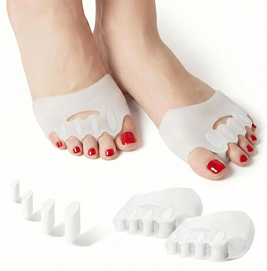 Upgraded Toe Separators & Toe Spacers for Women and Men - Podiatrist Recommended, Bunion Corrector, Foot Alignment and Pain Relief(1 Pair)