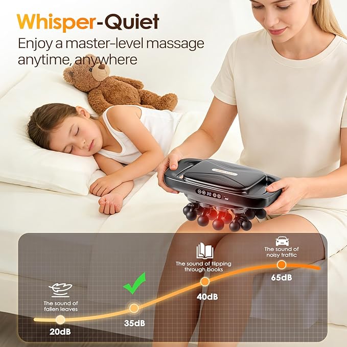 20-Head Massage Gun Set, Deep Tissue Percussion Massager with 3 Modes & 30 Intensities, Muscle Massager Pain Relief Portable Massage Gun for Back/Legs/Waists (Black, 20-Head)