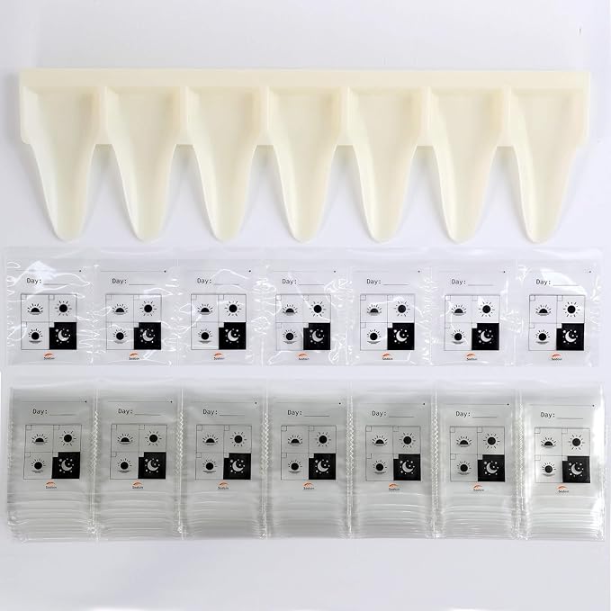 S Pill Bag Set - 700 Heat Seal Pill Bags + Loading Tray (7 Loading)- Pill Organizer, Medication Aids, Pill Pouch Organizer, AM PM Supplements, Vitamin, Fish Oil Pill Suite, Travel Pill Bags