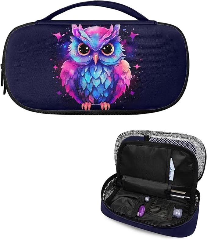 Cartoon Owl Insulin Cooler Travel Case, Handy Medication Insulated Diabetic Carrying Cooling Bag for Insulin Pen, Glucose Meter and Diabetic Supplies