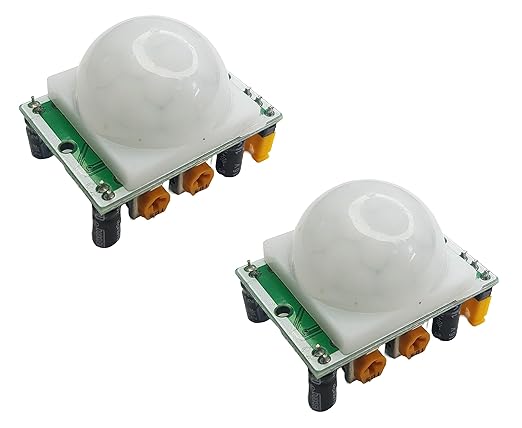 HC SR501 PIR Motion Sensor Module Infrared Motion Detector Compatible with Arduino ESP32 ESP8266 Raspberry Pi for Motion Detection and DIY Home Automation Projects, 2 Pieces