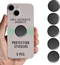 Shungite Cell Phone Stickers 5 Pack - 29mm Genuine Russian Shungite Stone Discs - Natural Protection Shield for iPhone Samsung Galaxy (Set of 5 Plates)