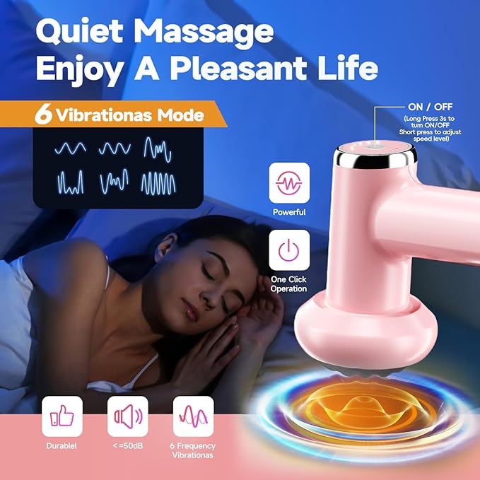 Anti Cellulite Massage Tool, Body Sculpting Machine for Women, Lymphatic Drainage Device with Lipo Roller, Handheld Home Use for Belly Fat, Stomach, Thighs & Buttocks Sculpting (Pink)