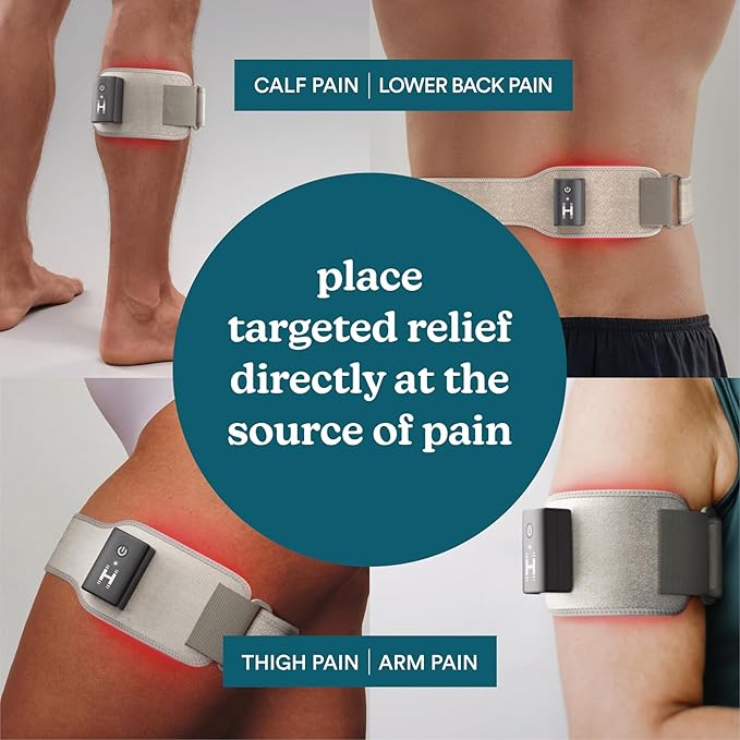 Homedics Wireless Infrared + Red Light Pain Therapy Wrap – Portable 850 nm Infrared & 660 nm Red Light LEDs, Adjustable Strap, Rechargeable Battery, Targeted Muscle & Joint Relief