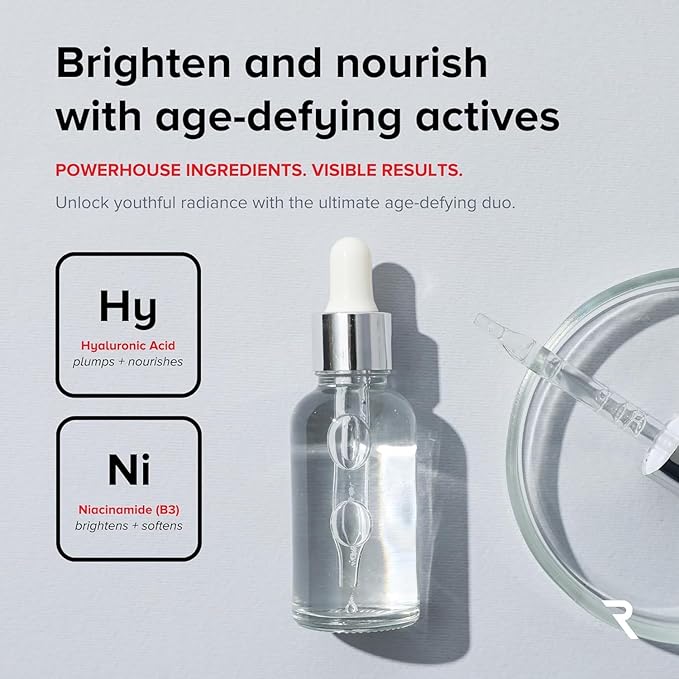 Age-Defying Microcurrent Conductive Gel with Hyaluronic Acid & Niacinamide (Vitamine B3), 8.45 fl oz - Long-Lasting, Non-Greasy, Hypoallergenic - 2 Bottles + Applicator, 8.45 fl oz / 250mL