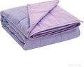 Satwip Cooling Weighted Blanket 12 Pounds Cool Moire Jersey Twin Size Bed Blanket for Hot Sleeper with Soft Breathable Sanded, 48 x 72 inches, Purple