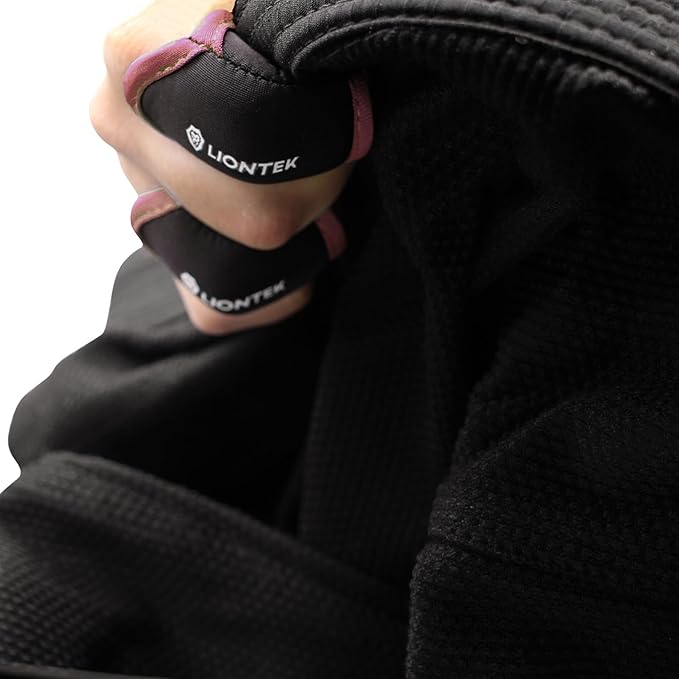 LIONTEK Single Finger Sleeve Pair - Sports Compression Finger Sleeve for BJJ, MMA, Basketball, Weight Lifting, and More