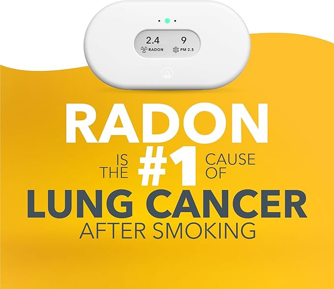 Airthings 2960 View Plus - Battery Powered Radon & Air Quality Monitor (PM, CO2, VOC, Humidity, Temp, Pressure)