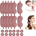 24Pcs Satin Eye Mask Silk Sleep Masks Silky Eyes Cover Blackout Blindfold Eyeshade Scrunchies Hair Ties Travel Wedding Gift
