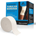 Latex-Free Elasticated Tubular Support Bandage with Stockinette Fabric, Breathable Tubular Compression Sleeve for Joint & Tissue Support on Arms, Knees, Legs (4" x 5.5 Yards) Size F