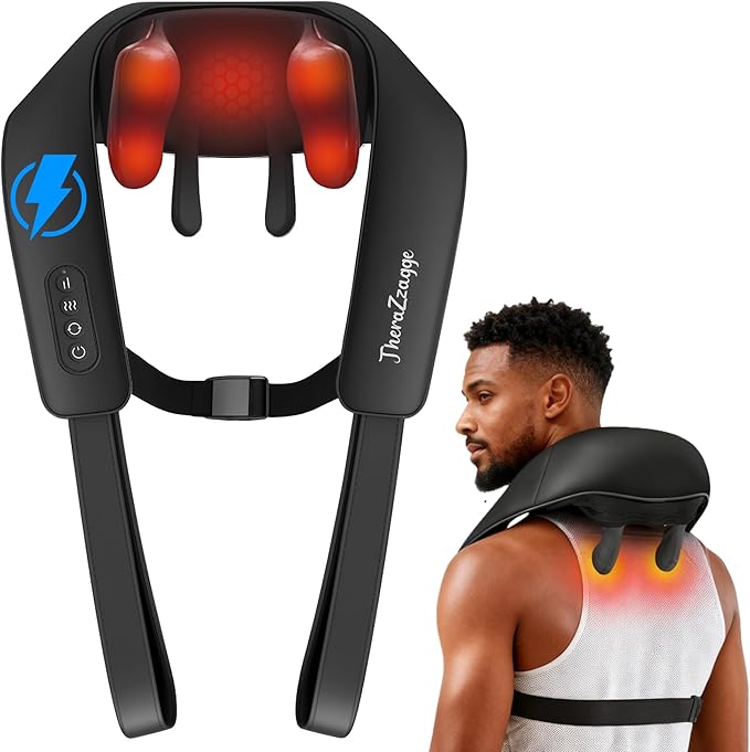 Cordless Neck Massager with Heat [2026 Upgraded] - Neck Shoulder Massager for Pain Relief Deep Tissue, 6D Deep Kneading Shiatsu Back Massage, FSA Eligible HSA Store Eligible